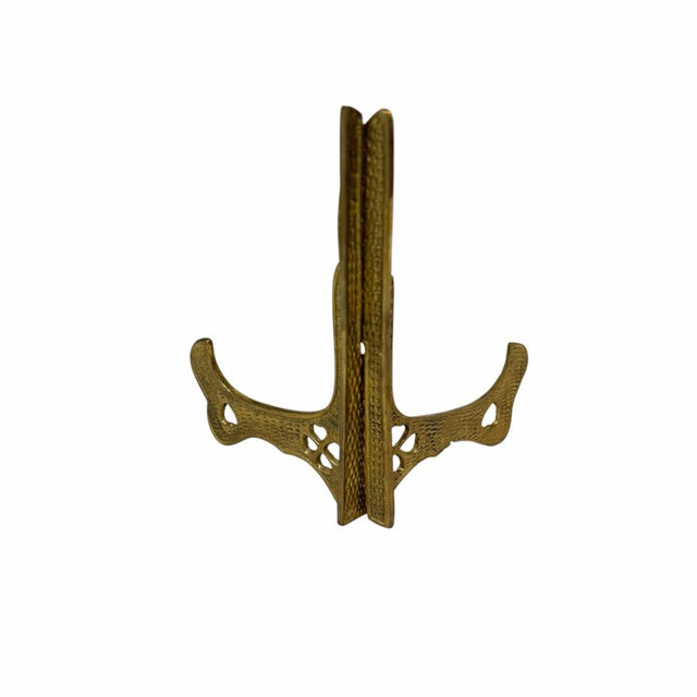 Late 20th Century Vintage Brass Engraved Art or Picture Easel For Sale - Image 5 of 7