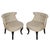 Pair of Vintage Tufted Slipper Chairs For Sale - Image 4 of 4
