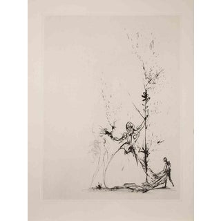Salvador Dalì, Girl with a Page, Edition of 299, 1968, Etching For Sale