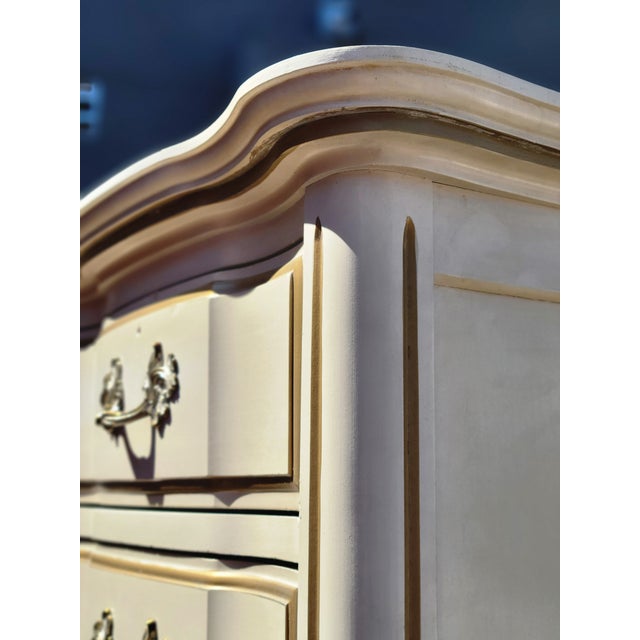1970 French Provincial Tall 6-Drawer Dresser Attributed to Hibriten For Sale - Image 9 of 11