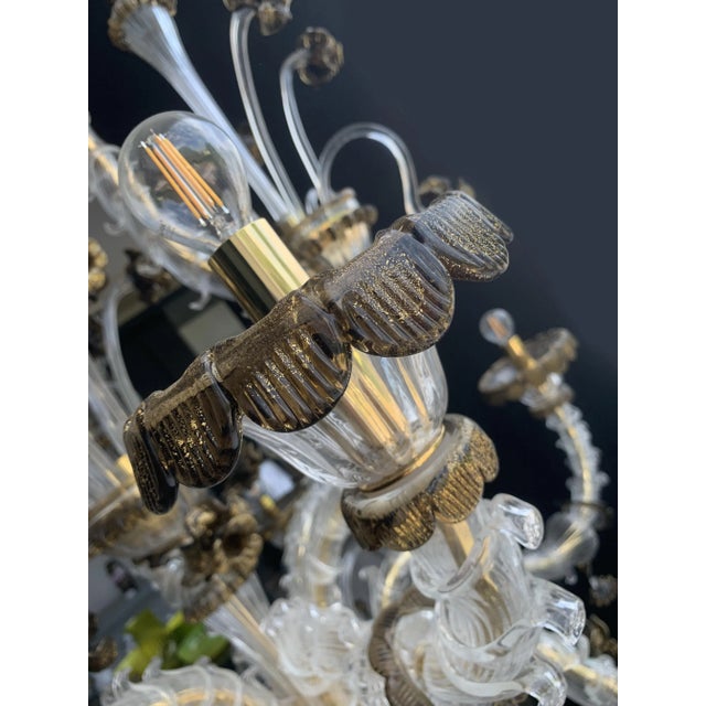 Italian Contemporary Ca' Rezzonico Floral Murano Glass Chandelier For Sale - Image 3 of 13