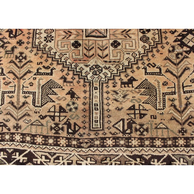 1950s Semi Vintage Shiraz Rug - 5′ × 7′8″ For Sale - Image 11 of 13