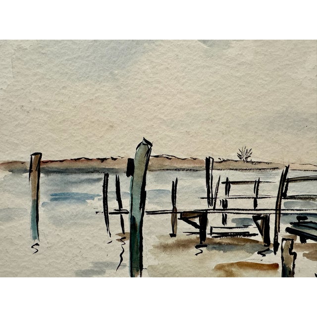 Original watercolor on paper by Henry Emil Salloch, also known as Heinz Emil Salloch, the German-born American artist and...