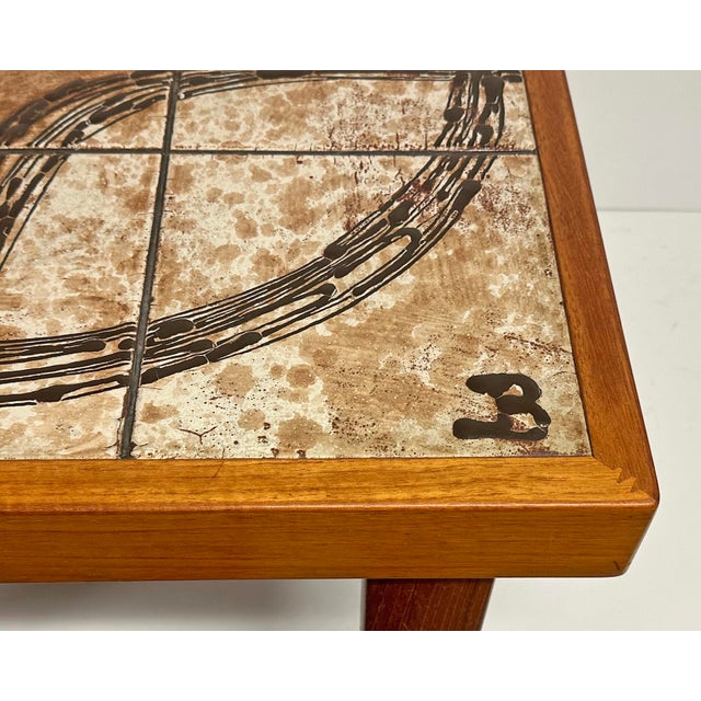 Mid-Century Modern Tile Top Coffee or Side Table by Trioh Denmark For Sale - Image 3 of 8