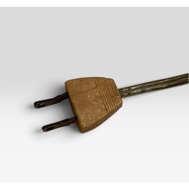 1950s 1950s Mid-Century Modern Brass Cylinder Lamp For Sale - Image 5 of 5