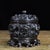 Ebony Vintage Chinese Ebony Wood Incense Burner | Carved Ruyi Lingzhi Censer With Stand For Sale - Image 8 of 9