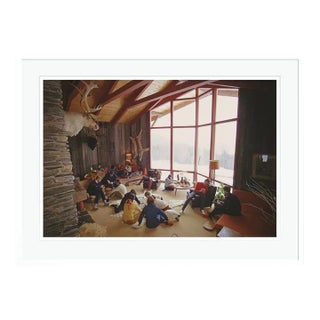 On the Slopes of Sugarbush 1960 by Slim Aarons White Framed C Print For Sale