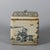 Vintage Chinese Blue and White Square Porcelain Lidded Box, Hand Painted Scholar Scene Storage Jar For Sale - Image 4 of 7