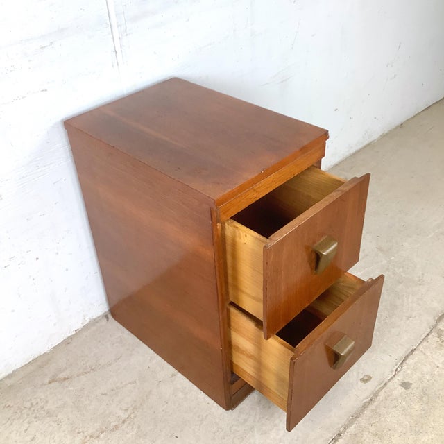Vintage American Modern Two-Drawer Nightstand For Sale - Image 14 of 18