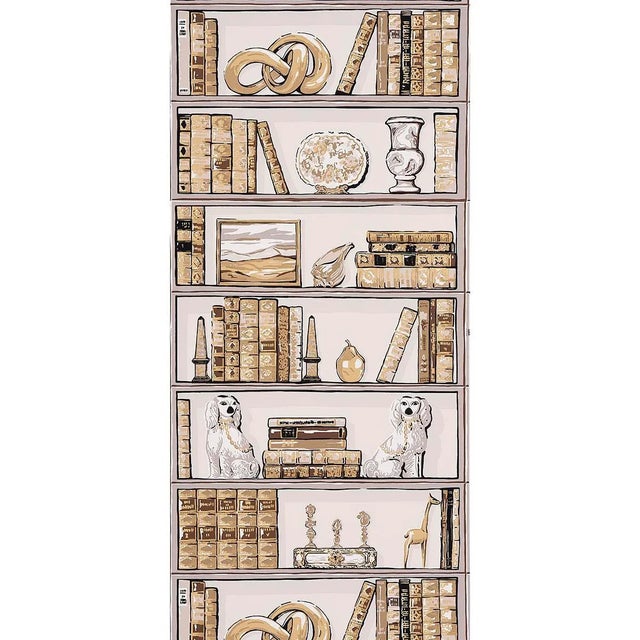Natalie's Library is a large-scale hand-screened wallpaper design that depicts a collector's curios, from Staffordshire...