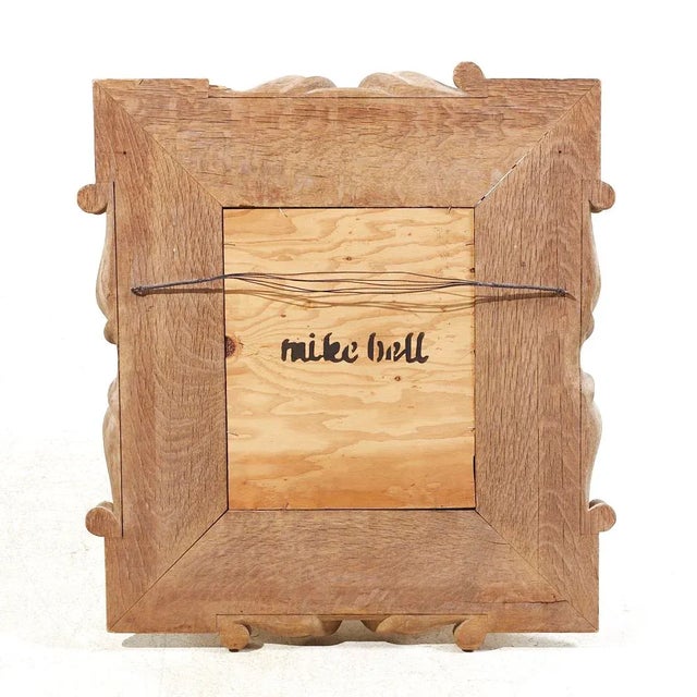 Late 20th Century Mike Bell Ornate Carved Wood Mirror For Sale - Image 5 of 5