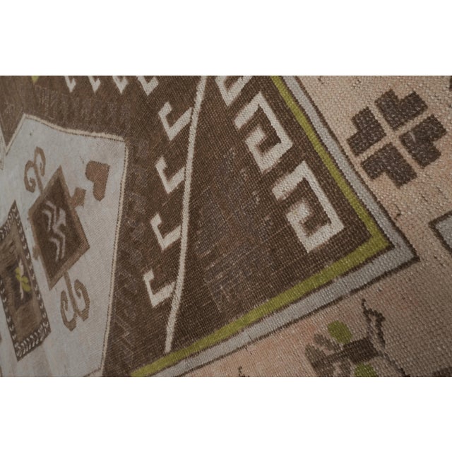 Vintage Brown Turkish Kars Rug 5'10'' X 10' For Sale - Image 9 of 13