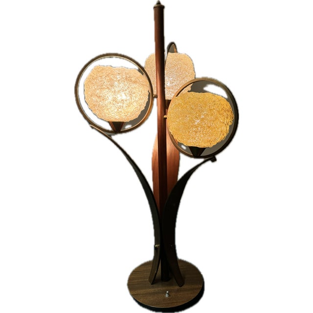 Mid-Century Spaghetti-Lucite Bent-Plywood Table Lamp For Sale - Image 11 of 11