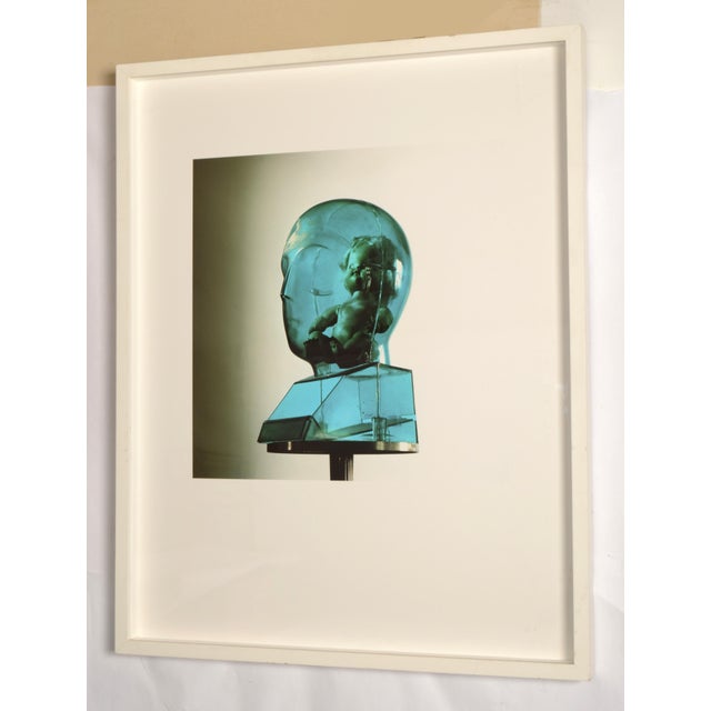 2010 Minimalist Artwork Blue Head by Dudley Reed. 'Blue Head' is one of Reed's notable works featured in Black & White...