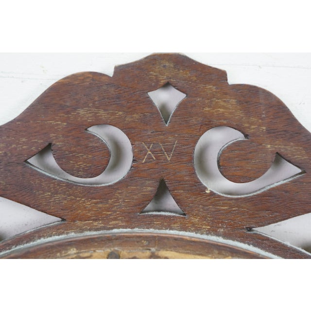 Antique Victorian Mahogany Oval Vanity Dresser Mirror 28" For Sale - Image 11 of 14