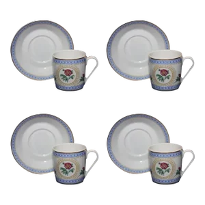 1982 Vintage Haviland Teacup and Saucers Set- 4 Pieces