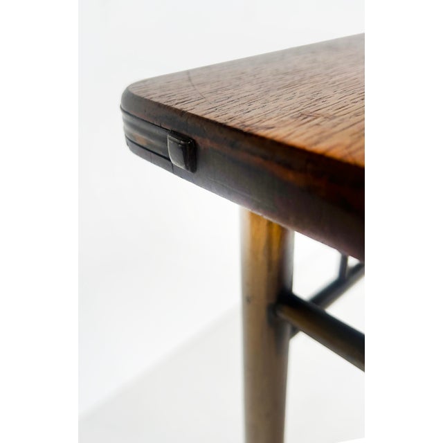 Early 20th Century Ernst Rockhausen German Arts and Crafts Pedestal Stand in Wood and Brass For Sale - Image 9 of 11