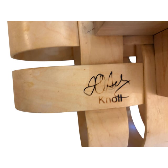 Vintage 1993 Frank Gehry for Knoll Power Play Woven Lounge Chair and Ottoman For Sale - Image 14 of 18