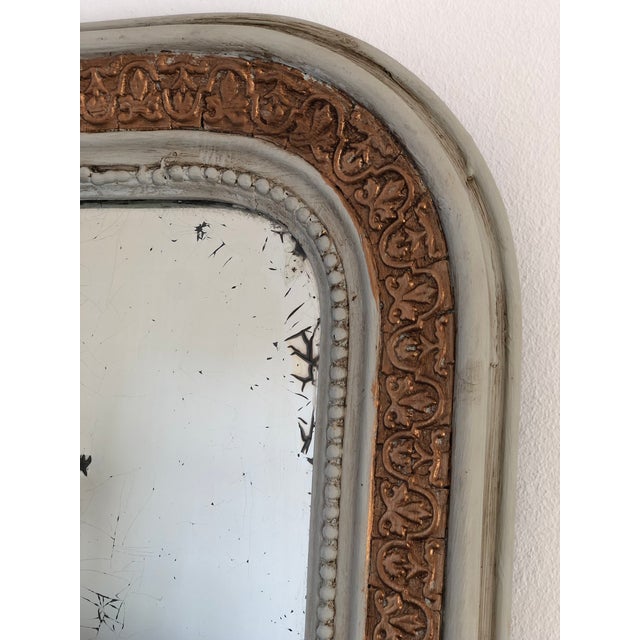 Antique French Louis Philippe Mirror – Cream and Gold, Late 19th Century For Sale - Image 6 of 10