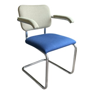 Marcel Breuer Cesca Upholstered Armchair by Knoll For Sale