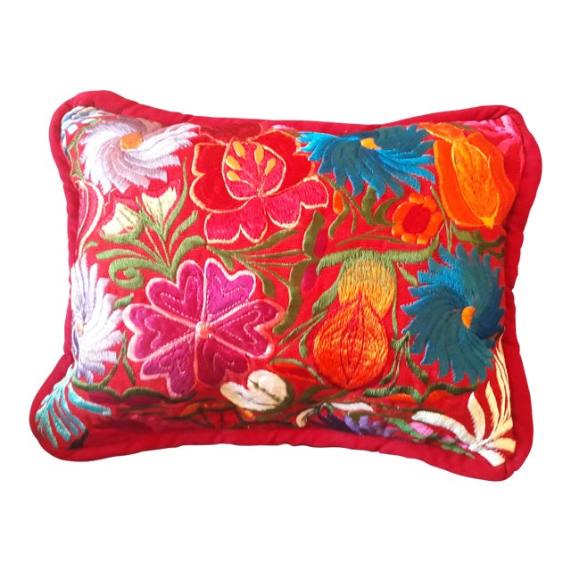 Handmade Mexican Embroidery Pillow Cover Chairish
