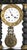 Clocks - Empire Portico Table Clock - 19th Century. French, 19th century; ebonized wood; metal fittings; mechanism with...