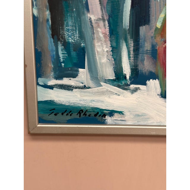 Tedde Rhodin, Spanish Houses, 1950s, Oil Painting on Panel, Framed For Sale - Image 7 of 17