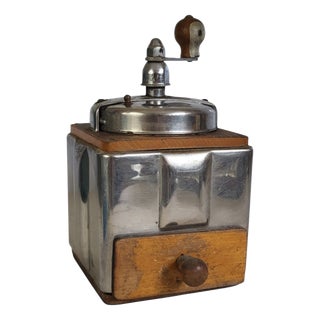 Coffee Grinder with Chrome Body from Peugeot Frères, 1940s For Sale