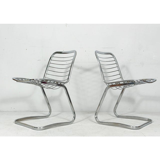 Sabrina Cantilever Chairs by Gastone Rinaldi for Rima, Italy, 1970s, Set of 4 For Sale - Image 12 of 18