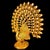 Dimensions: Height 16cm (6.30") x Width 15cm (5.91") Total Weight: 345 grams (approx. 0.76 lbs) Material: Gilt Metal with...