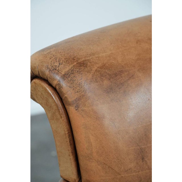 Vintage Sheepskin Leather Chair For Sale - Image 15 of 16