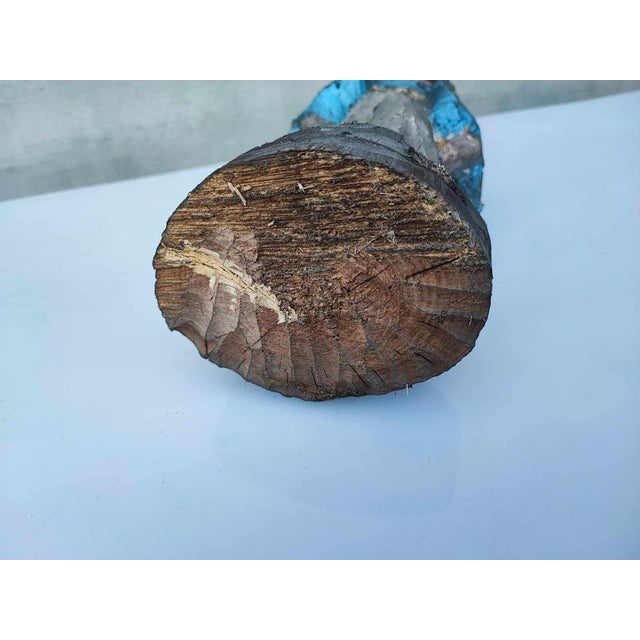 Wood Art Deco Wooden Folk Figurine of the Virgin Mary, 1920s For Sale - Image 7 of 10