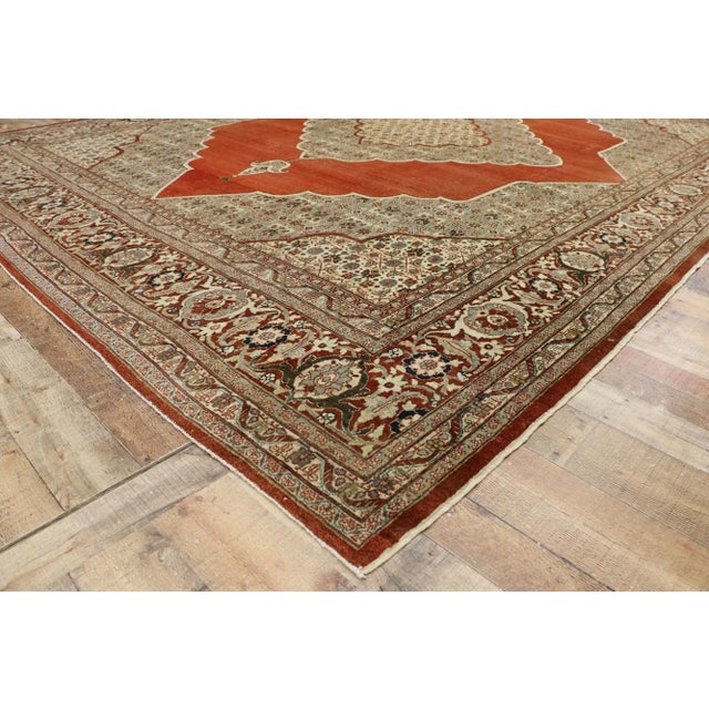 Early 20th Century Haji Khalili Persian Tabriz Rug, 10'02 X 13'03 For Sale In Dallas - Image 6 of 9