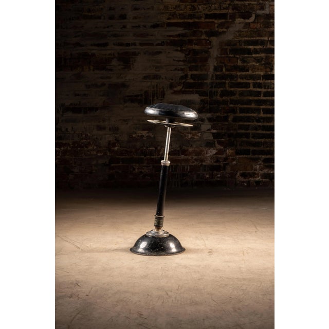 The rest-and-relief dental stool was manufactured by the Ritter company of Rochester, NY. This 1930s stool swivels on a...