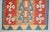 Terra Cotta Flat Weave Kilim Rug, Vintage Oushak Rug Village Wool, Red Gold Blue Geometric, 3x4 Ft Approx For Sale - Image 8 of 16