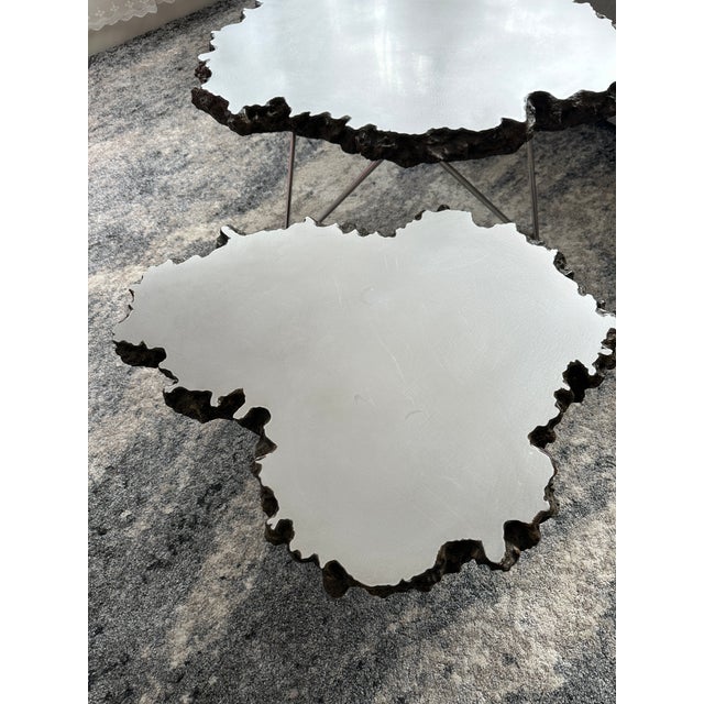 Contemporary Palecek Nesting Lava Coffee Table- Set of 2 For Sale - Image 3 of 12