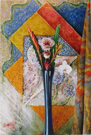 Walter W. Nelson Dye Transfer Photograph of Rose Orchid Bromeliad From Fleur Portfolio
