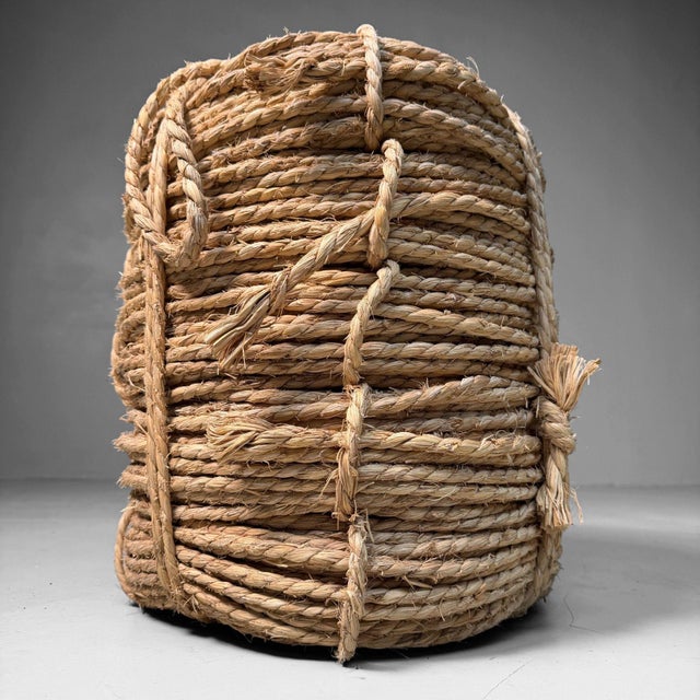 Large Japanese Coil in Natural Rope, 1950s For Sale - Image 6 of 12