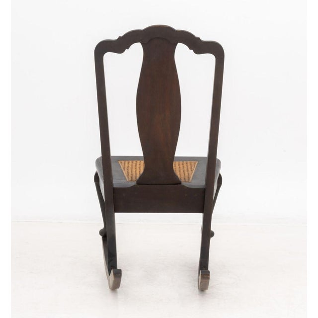 Brown Queen Anne Style Cane Paneled Seat Chairs, 2 For Sale - Image 8 of 13