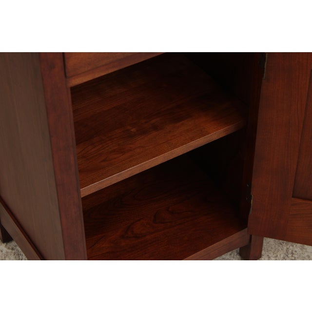 Wood Pair Stickley Arts & Crafts Cherry Nightstands For Sale - Image 7 of 15