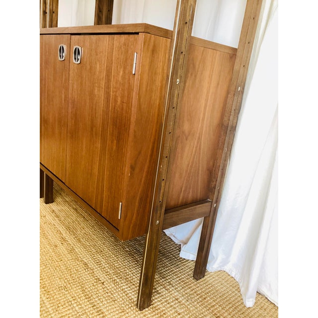 Vintage 1960s Teak Wood Freestanding Modular Shelving Unit Room Divider For Sale - Image 11 of 18