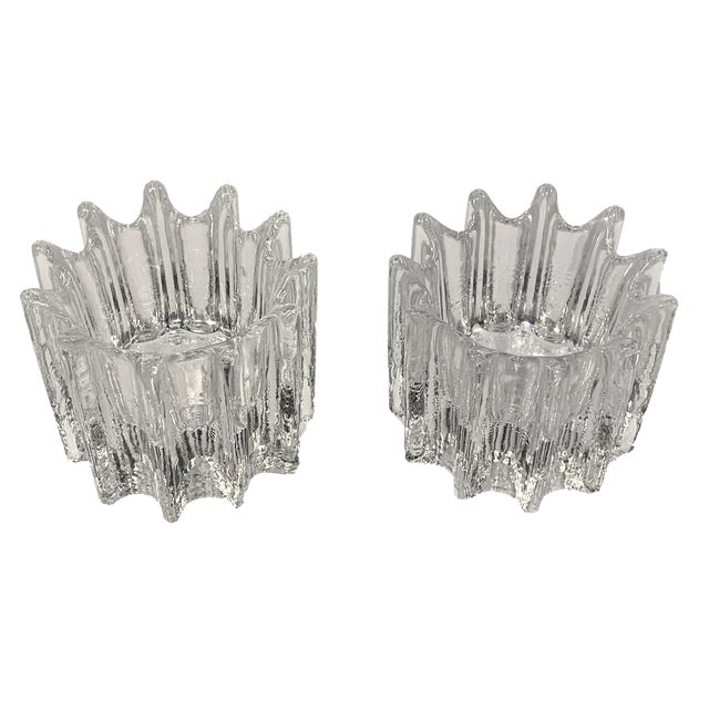 Mid Century Scandinavian Inspired Blown Glass Votives/Candle Holders by