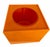 Plastic Alessandro Albrizzi Mid Century Modern Orange Lucite Ice Bucket Box For Sale - Image 7 of 8