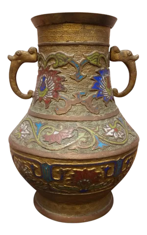 Japanese Vintage Inlaid Vase