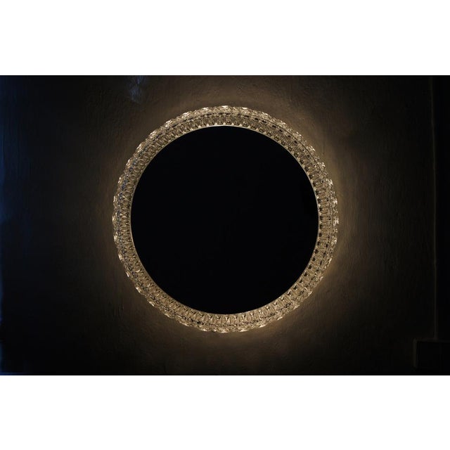 1970s Large Vintage Mirror Lamp from Glashütte Limburg For Sale - Image 5 of 9