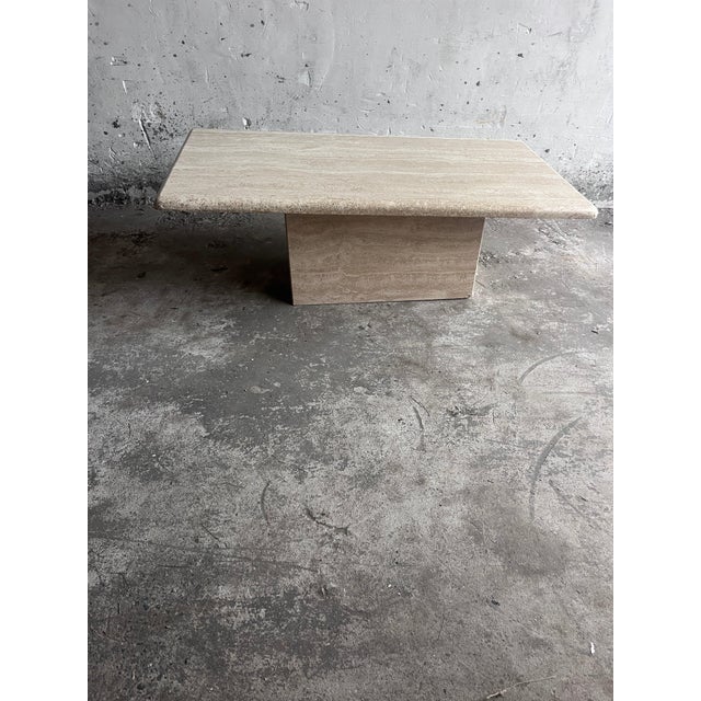 Stone Italian Travertine Coffee Table, 1970s For Sale - Image 7 of 8