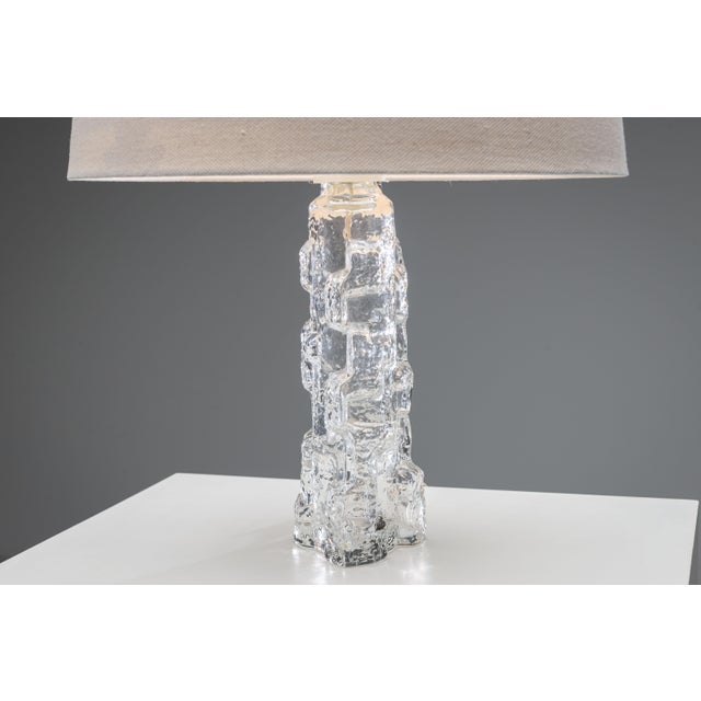 Swedish Glass Table Lamp from Reijmyre Glasbruk, 1970s For Sale - Image 6 of 11