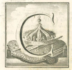 Unknown, Letter of the Alphabet C, Etching, 18th Century