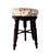 Adjustable English Mahogany Stool. Stool is crafted in rich mahogany and features a floral upholstered seat. It is raised...
