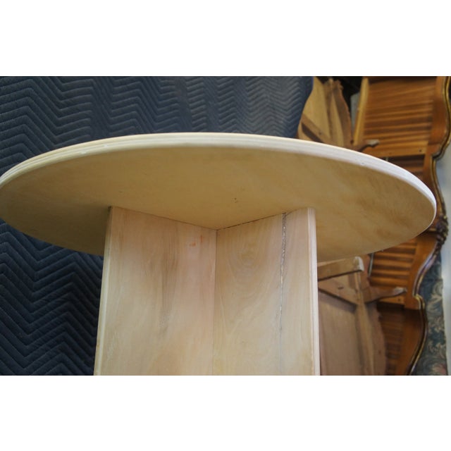 Mid 20th Century Vintage Round Mdf Side Accent Dining Table For Sale - Image 4 of 7